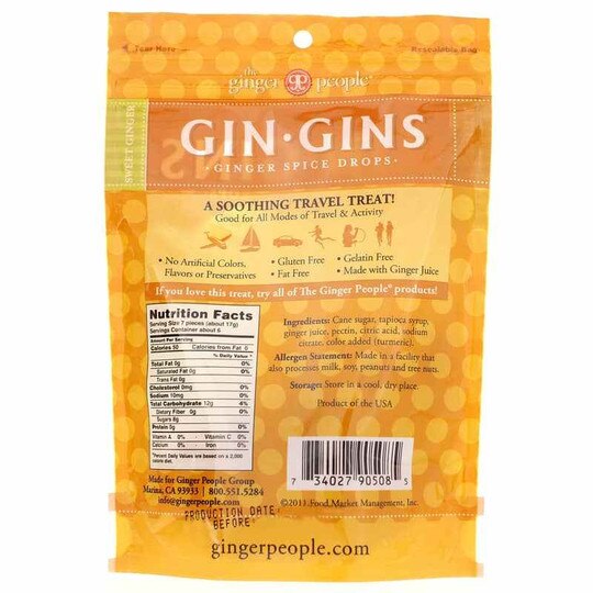 Gin Gins Ginger Spice Drops, Ginger People