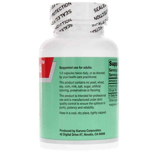 Ginger-B6, 120 Veg Capsules, KRU