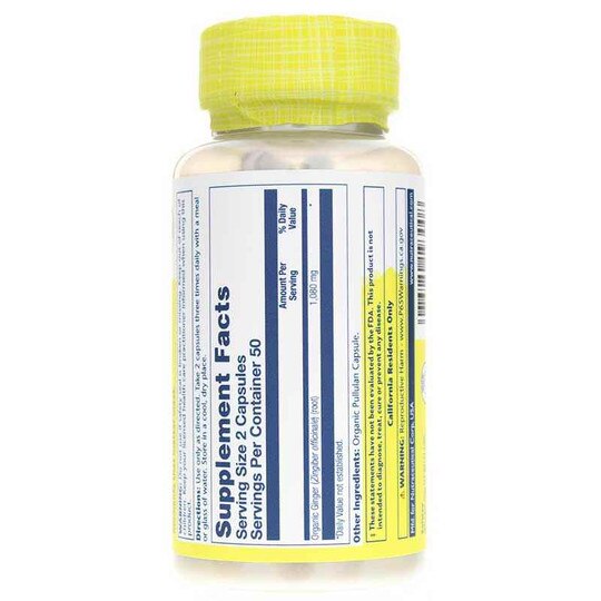 Ginger, Organically Grown Formula, 100 Veg Capsu, SLR