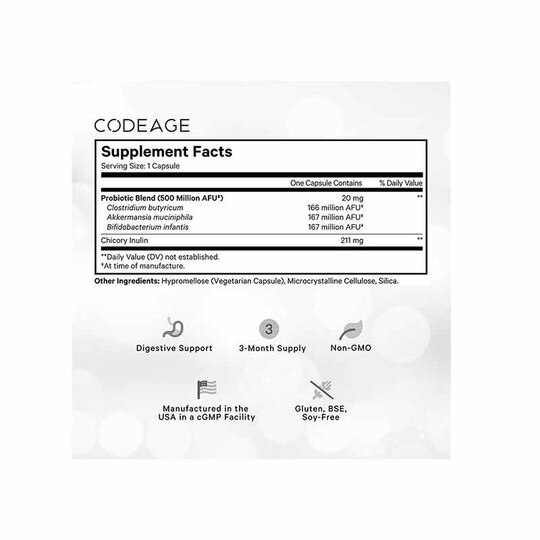 GLP-1 Probiotic+, 90 Vegetable Capsules, CDE
