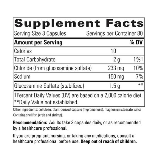 Glucosamine Sulfate, 240 Veg Capsules, INT