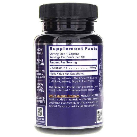Glutamine, 100 Veg Capsules, QNL
