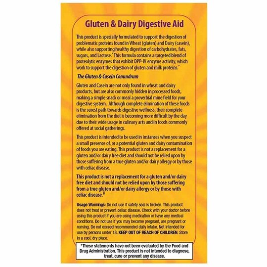 Gluten & Dairy Digestive Aid, 50 Capsules, NSE