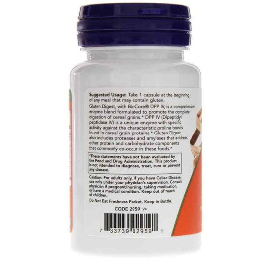 Gluten Digest, 60 Veg Capsules, NOW