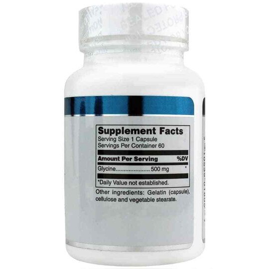 Glycine 500 Mg, 60 Capsules, DGL