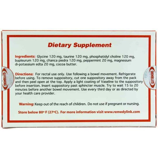 Glytamins Detoxification Support, 10 Suppositories, RML