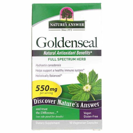 Goldenseal 550 Mg, 50 Veg Capsules, NAN