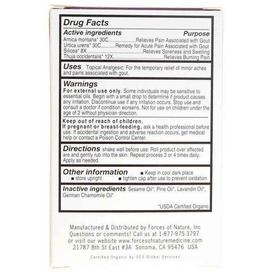 Gout Pain Relief Roll On, .14 Oz, FON