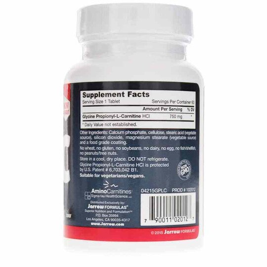 GPLC Glycine PropionylLCarnitine HCl 750 Mg, Jarrow Formulas