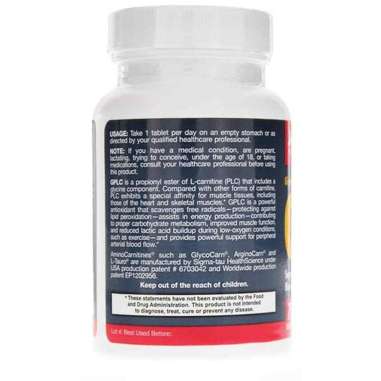 GPLC Glycine PropionylLCarnitine HCl 750 Mg, Jarrow Formulas