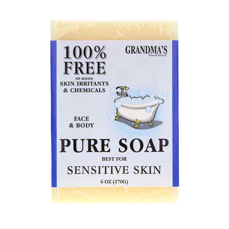 Grandmas Pure & Natural Lye Soap, Pure - 6 oz