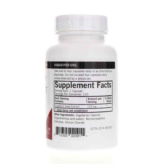 Grapefruit Seed Extract 125 Mg, 120 Capsules, KRK