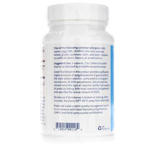 Green Tea Extract 500 Mg, 60 Capsules, KL