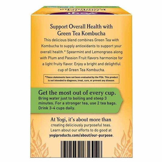 Green Tea Kombucha, Yogi Tea
