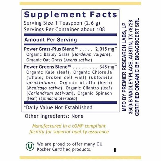 Organic Greens Powder Greens Formula, 10 Oz, PRL