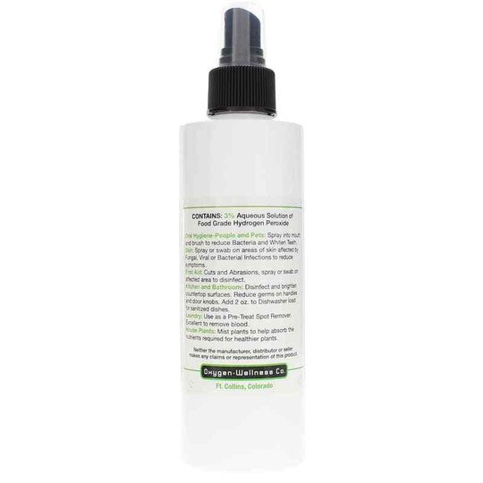 H2O2 Hydrogen Peroxide Food Grade, 8 Oz, OWC