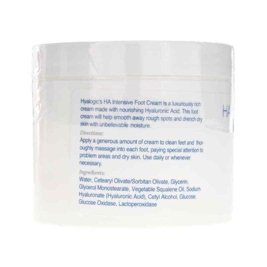 HA Intensive Foot Cream with Hyaluronic Acid, 4 Oz, HYG