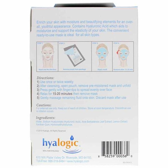 HA Moisture Mask with Hyaluronic Acid, 4 Pack(s), HYG
