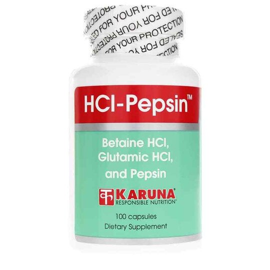 HCl-Pepsin, 100 Capsules, KRU