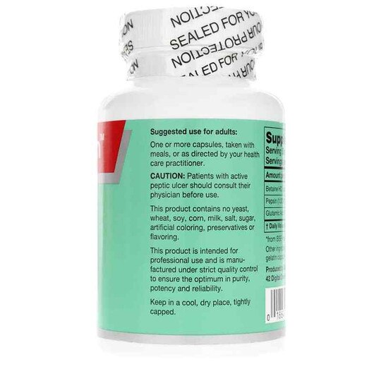 HCl-Pepsin, 100 Capsules, KRU