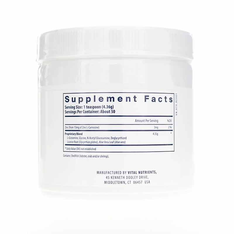 Heartburn Tx Powder by Vital Nutrients contains a blend of nutrients