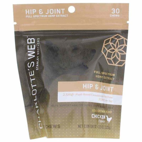 Hemp Extract Infused Chews Hip & Joint for Adult Dogs, 30 Chews, CW