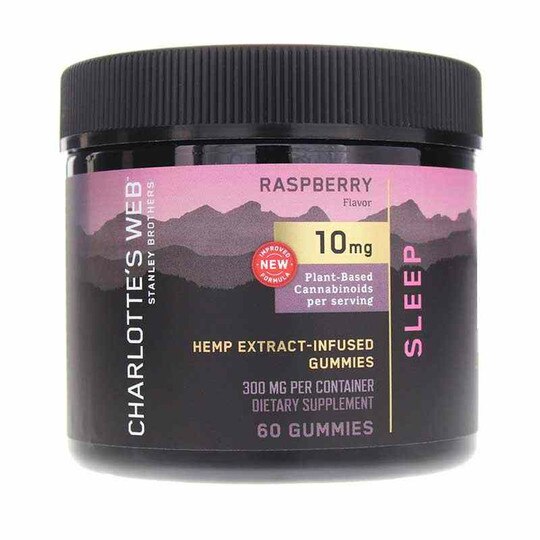 Hemp Extract-Infused Gummies Sleep Raspberry Flavor, CW