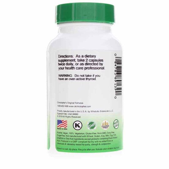 Herbal Thyroid Formula 475 Mg, 100 Veg Capsules, DRC