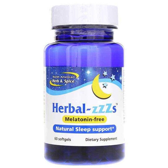 Herbal zzZs Melatonin-Free, 60 Softgels, NAHS