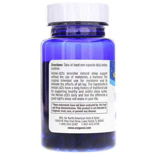 Herbal zzZs Melatonin-Free, 60 Softgels, NAHS