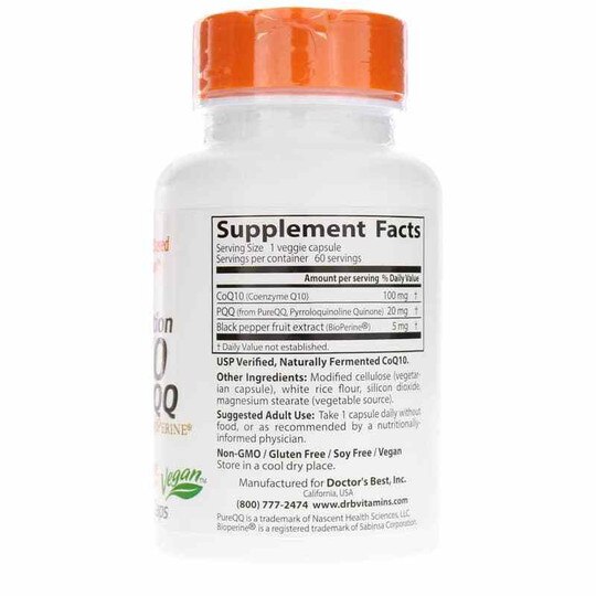 High Absorption CoQ10 + PQQ, 60 Veg Capsules, DRB