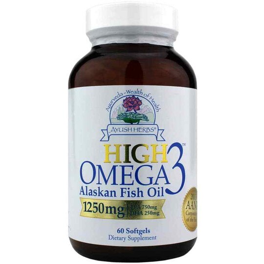 High Omega3 Alaskan Fish Oil 1250 Mg, Ayush Herbs