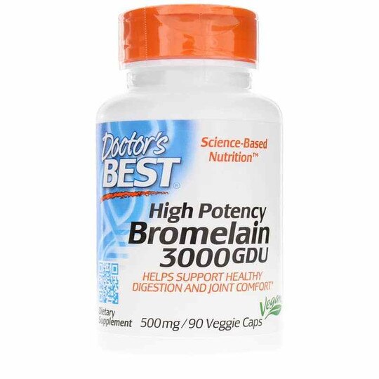 High Potency Bromelain 3000, 90 Veg Capsules, DRB