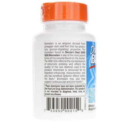High Potency Bromelain 3000, 90 Veg Capsules, DRB