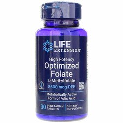 High Potency Optimized Folate, 8500 mcg DFE, 30 vegetarian tablets