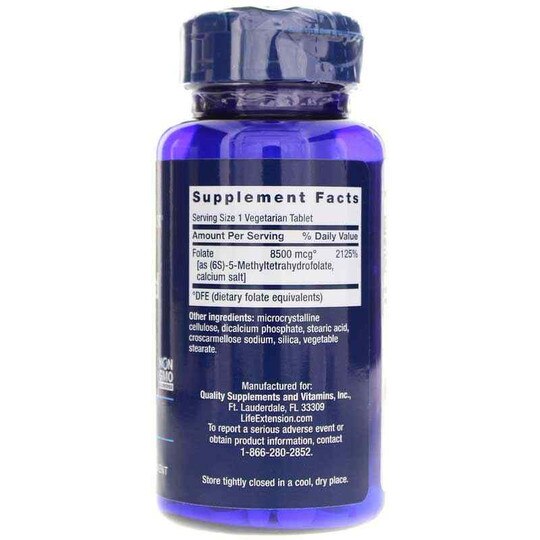 High Potency Optimized Folate 8500 Mcg DFE, 30 Veg Tablets, LFE