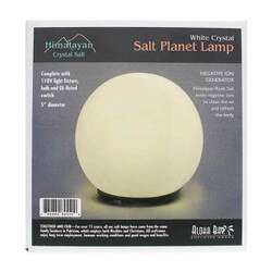 Himalayan Crystal Salt White Crystal Planet Lamp 1