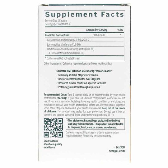 HMF Metabolic Daily Probiotic 50 Billion, 30 Veg Capsules, GEN