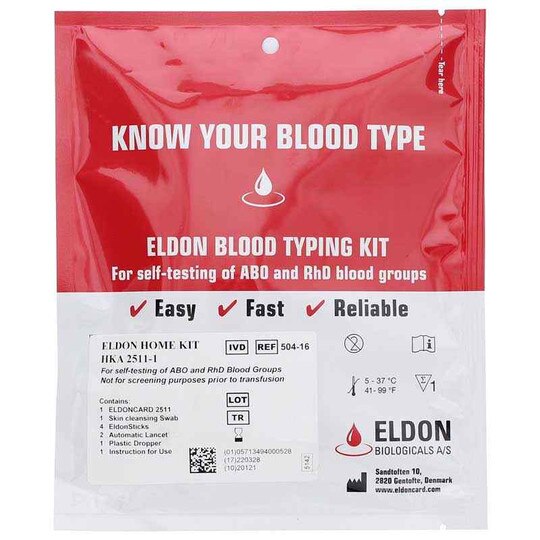 Home Blood Typing Kit, 1 Kit, DAPN