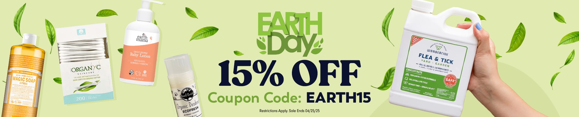 15% OFF Earth Week Sale