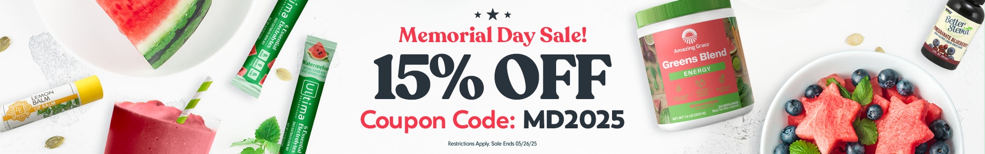 15% OFF Memorial Day Sale