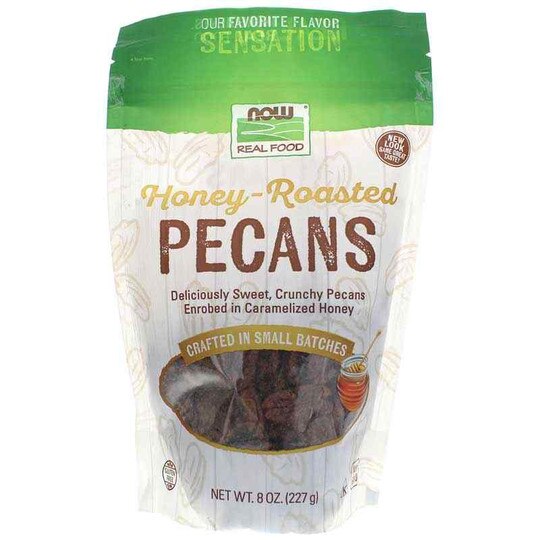 Honey-Roasted Pecans, 8 Oz, NOW