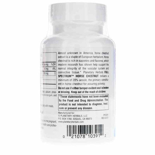 Horse Chestnut 300 Mg Full Spectrum, 120 Tablets, PLH