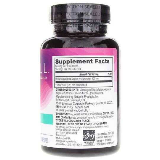 Hyaluronic Acid 100 Mg, 60 Capsules, NCL