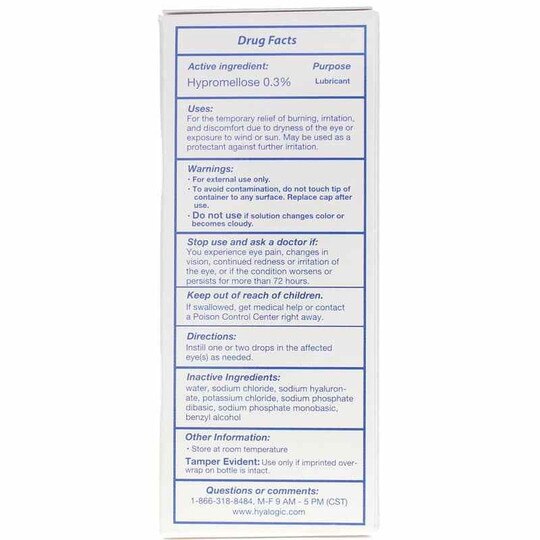 HylaTears Lubricant Eye Drops for Dry Eyes, .67 Oz, HYG