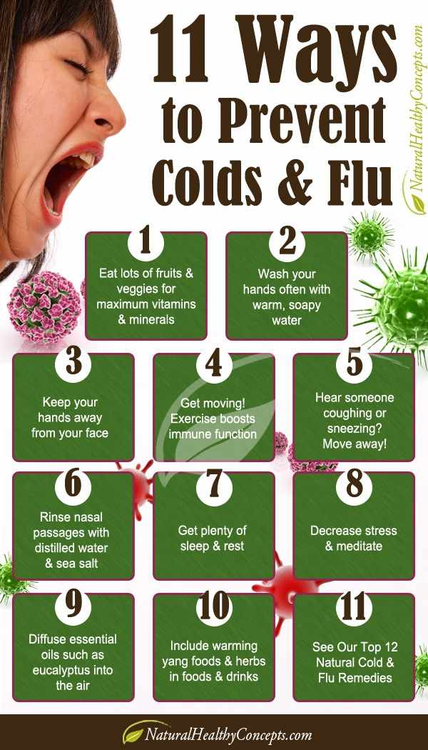 ways to prevent colds infographic