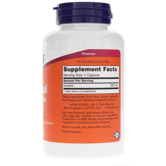 Inositol Capsules 500 Mg, 100 Capsules, NOW