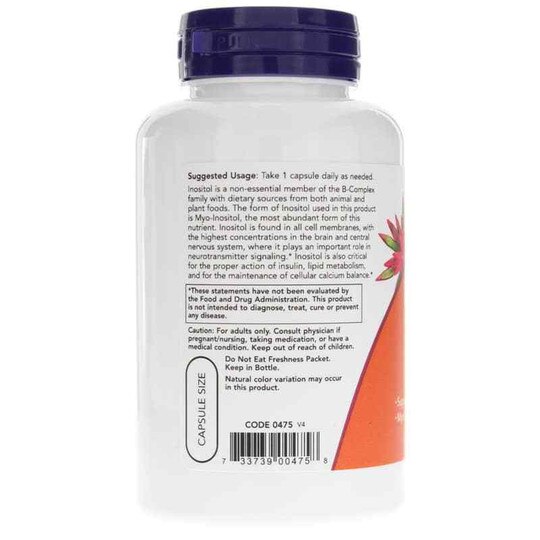 Inositol Capsules 500 Mg, 100 Capsules, NOW