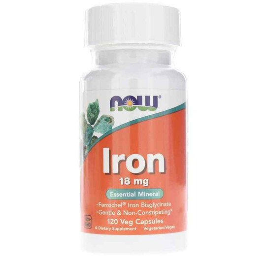 Iron 18 Mg, 120 Veg Capsules, NOW