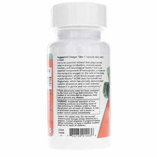 Iron 18 Mg, 120 Veg Capsules, NOW